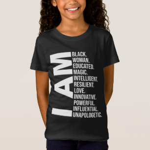 Camiseta Sou Negra História Negra Mês Educada Blac