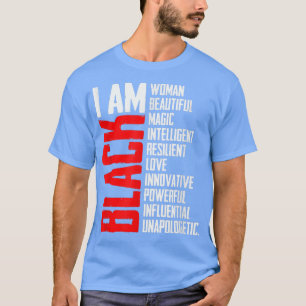 Camiseta Sou Negra História Negra Mês Educada Blac
