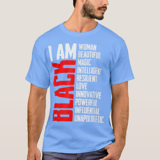 Camiseta Sou Negra História Negra Mês Educada Blac