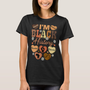 Camiseta Sou Negro História Educada Motivada Coração Melani
