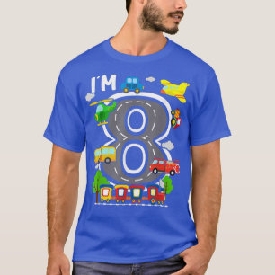 Camiseta Sou o 8 Aniversário, o 8° aniversário do trem, um