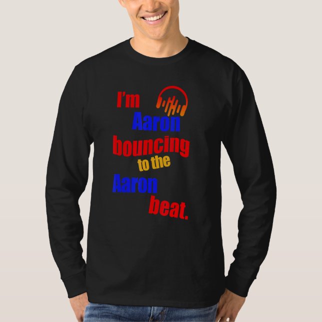 Camiseta Sou o Aaron a saltar para o Aaron (Frente)