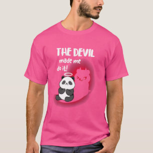 Camiseta Sou o Angel Dog, mas o diabo me fez fazer isso