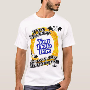 Camiseta Sou o Batty About My Namorada Photo White