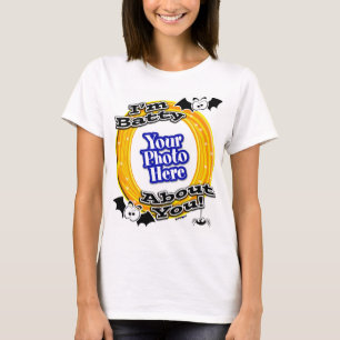 Camiseta Sou o Batty Sobre você, foto de olhos loucos.