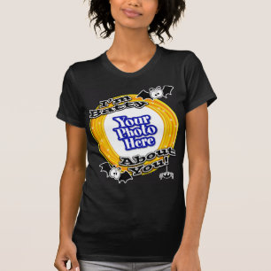 Camiseta Sou o Batty Sobre você, Foto de Olhos Loucos, Pret