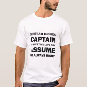 Camiseta Sou O Capitão Engraçado Dizendo Barco Barco