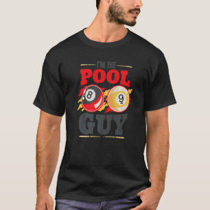 Camiseta Sou o cara da piscina Bilhar Homens Jogador de Sin