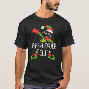 Camiseta Sou o Cheerleader Elf Dabbing Santa Claus Xmas F