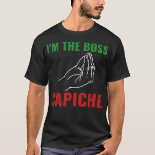 Camiseta Sou O Chefe Capiche Itália Cultura Engraçado Itali