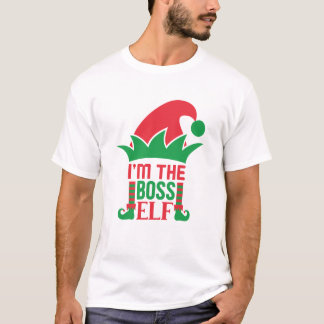 Camiseta Sou o chefe Elf Engraçado Elf T-Shirt de Natal