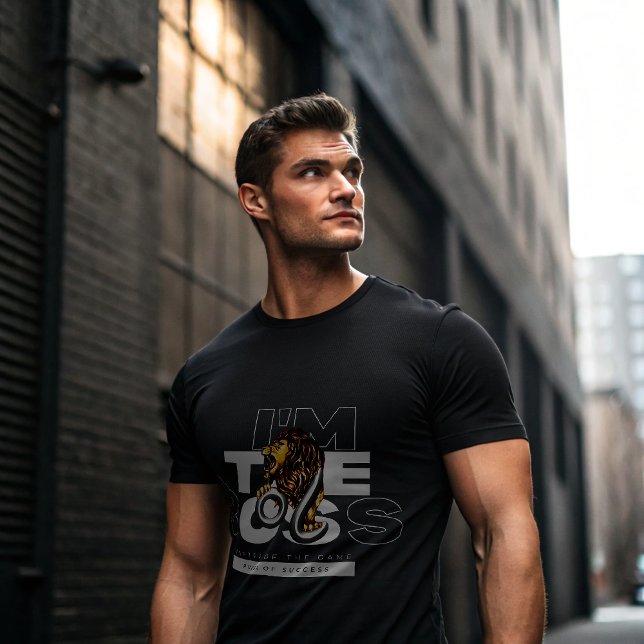 Camiseta Sou o Chefe Lion T-Shirt | Motivação Alpha Savage (Criador carregado)