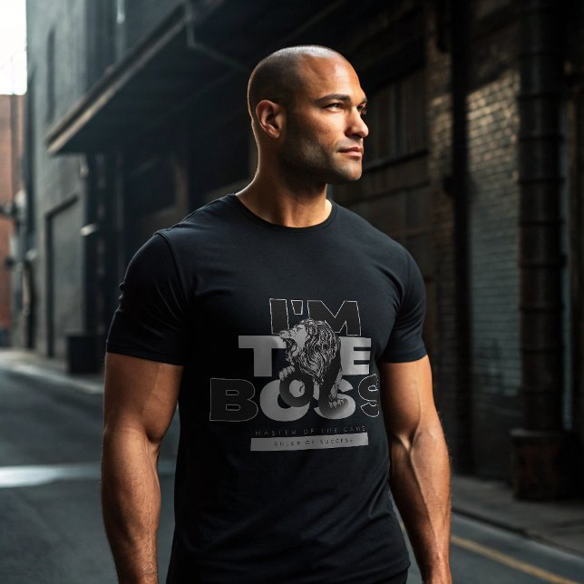 Camiseta Sou o Chefe Lion TShirt | Motivação Salva Alpha (Criador carregado)