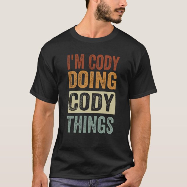 Camiseta Sou o Cody a fazer coisas do Cody Coding Nerd (Frente)