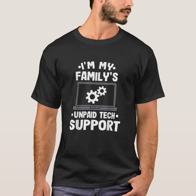 Camiseta Sou o computador engraçado do suporte técnico não  (Frente)