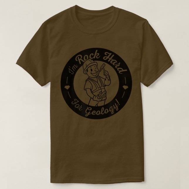 Camiseta Sou o Duro Rock para Geologia Engraçado Humor de C (Frente do Design)