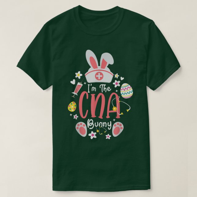 Camiseta Sou o Enfermeiro Coelhinho Cute Bunnies Scrub da C (Frente do Design)