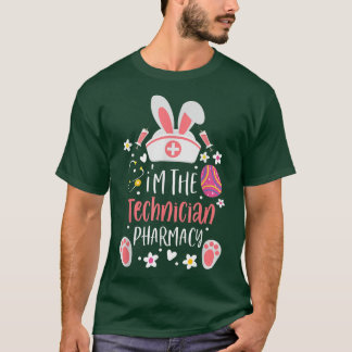 Camiseta Sou o farmacêutico técnico de farmácia, Bunny Ears
