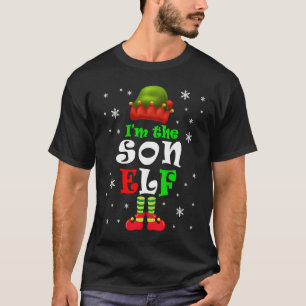 Camiseta Sou o Filho Elf Fofo Cortante no Natal da Família