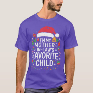Camiseta Sou o filho favorito da minha sogra Papai Noel Mãe