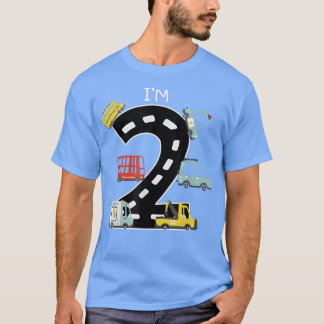 Camiseta Sou o garoto de dois anos, garoto de aniversário, 