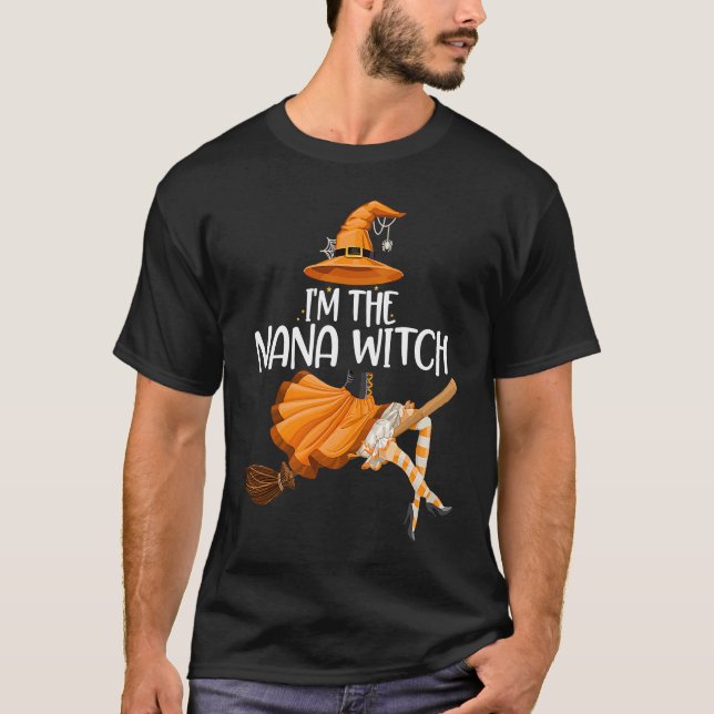 Camiseta Sou o Grupo de Combate de Halloween da Nana Witch  (Frente)