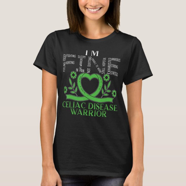 Camiseta Sou o guerreiro da doença celíaca que odeio Gluten (Frente)