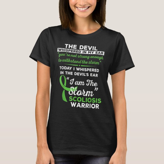 Camiseta Sou O Guerreiro Da Escoliose De Tempestade (Frente)