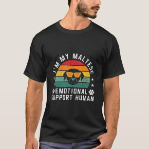 Camiseta Sou o Homem de Apoio Emocional ao Cão Maltês