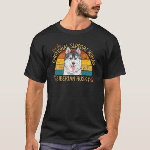 Camiseta Sou o Humano de Apoio Emocional do meu Husky Siber
