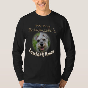 Camiseta Sou o Humano de Conforto do Meu Schnauzer para o C