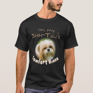 Camiseta Sou o Humano do Conforto de Shih Tzu para Cachorro