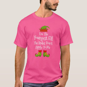 Camiseta Sou O Mais Jovem da Família Elfo Correspondência d