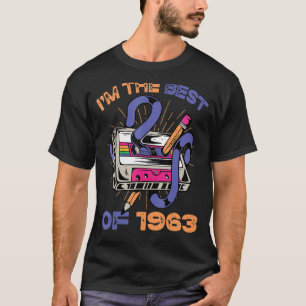 Camiseta Sou o melhor de 1963 Vintage Cassette Tape Music R