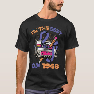 Camiseta Sou o melhor de 1969 Vintage Cassette Tape Music R