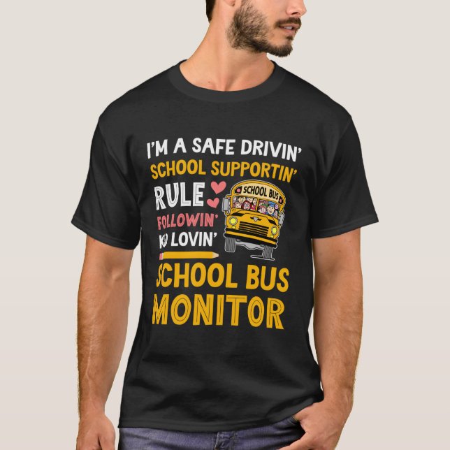 Camiseta Sou O Melhor Monitor De Barramento Escolar (Frente)