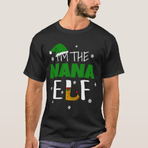 Camiseta Sou o Nana Elf do Grupo da Família Roupa Xma