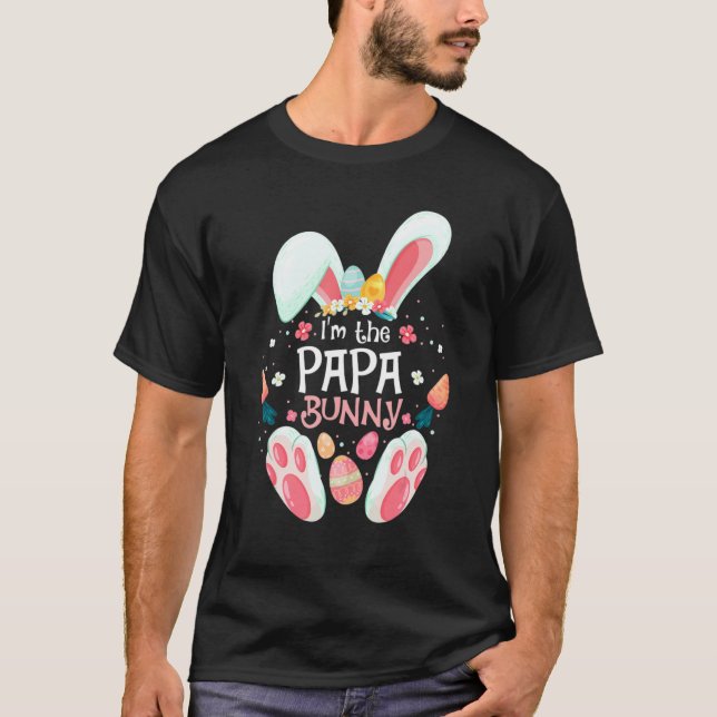 Camiseta Sou o Papa Coelhinho da Páscoa da Família Cu (Frente)