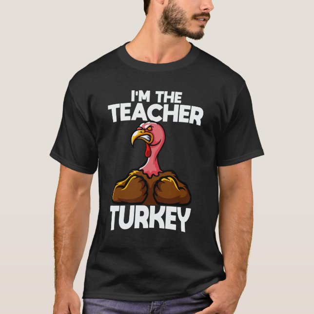 Camiseta Sou o professor da família Turquia no Dia de Ação  (Frente)