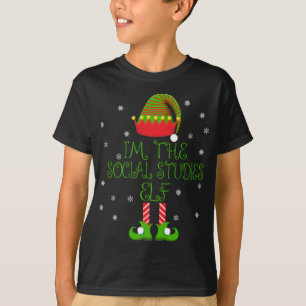 Camiseta Sou o professor de estudos sociais Elf Engraçado X