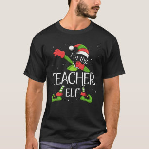 Camiseta Sou o professor Elf Dabbing Santa Claus Xmas