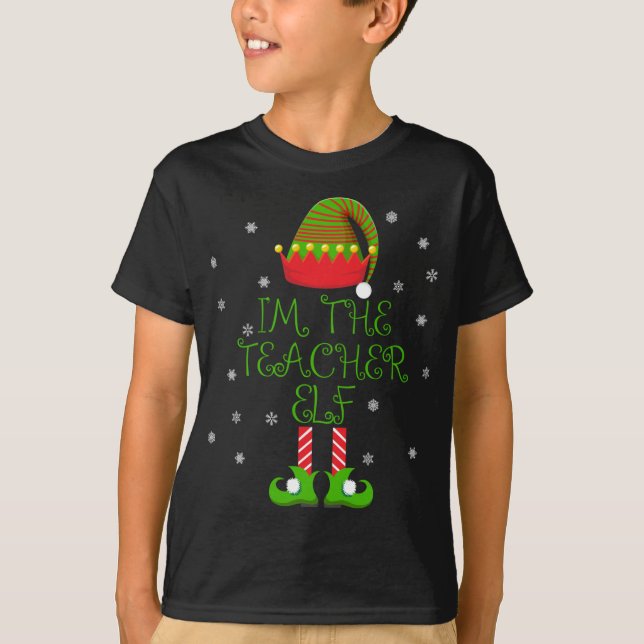 Camiseta Sou o professor Elf Engraçado Xmas (Frente)