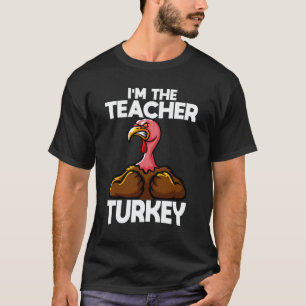 Camiseta Sou o professor Família Turquia Ação de Graças