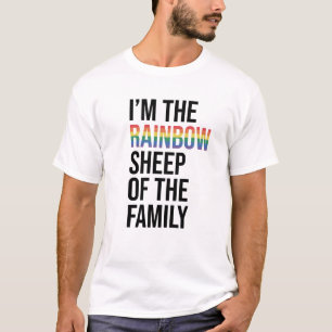 Camiseta Sou o Rainbow Sheep da Família, White