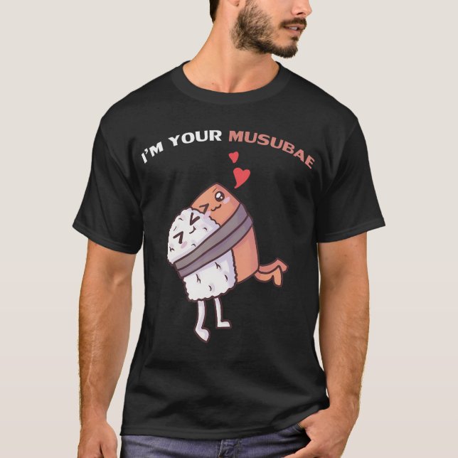 Camiseta Sou O Seu Dia de os namorados De Musubae Kawaii Ha (Frente)