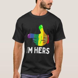 Camiseta Sou o seu Rainbow Flag Orgulho Lésbico Correspondê
