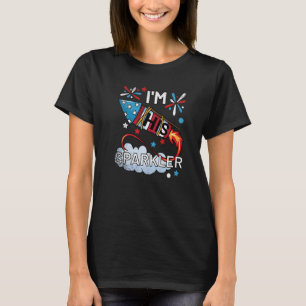 Camiseta Sou o seu "Sparkler" 4 de julho, o dele e o seu "M