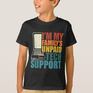 Camiseta Sou o Suporte Técnico Engraçado e Não Pago da Minh