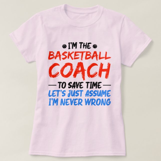 Camiseta Sou o treinador de basquetebol Vintage. (Frente do Design)