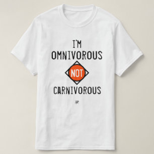 Camiseta Sou onivoroso, não carnívoro.